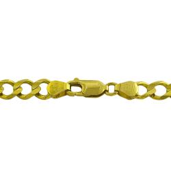 14k Yellow Gold Men's Solid 18-inch Figaro Link Necklace