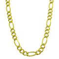 14k Yellow Gold Men's Solid 18-inch Figaro Link Necklace