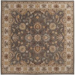 Hand-tufted Coliseum Charcoal Wool Rug (4' Square)