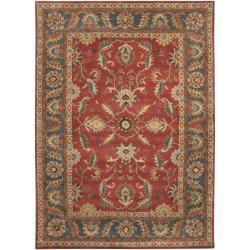 Hand-tufted Coliseum Rust Red Wool Rug (12' x 15')