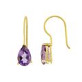 Glitzy Rocks 18k Gold over Sterling Silver Amethyst Earrings