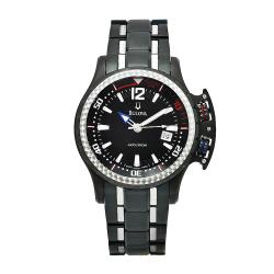 Bulova Men's Accutron Stainless Steel Black Dial Watch