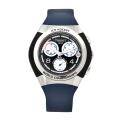 Tissot Men's T-Trax Blue Rubber Black Dial Chronograph Watch