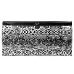 Journee Collection Women's Snake Print Clutch Wallet