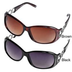 Journee Collection Women's '83826-S18' Link Accent Fashion Sunglasses
