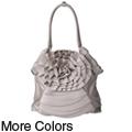 Journee Collection Floral Accent Pleated Tote Bag