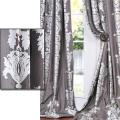 Tiffanie Gull Grey Patterned Faux Silk 96-inch Curtain Panel