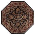 Hand-tufted Grandeur Black Wool Rug (8' Octagon)