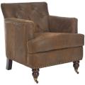 Manchester Antiqued Brown Club Chair