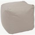 Square Poof Beige Bean Bag