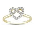 10k Yellow Gold 1/5ct TDW Diamond Heart Ring (G-H, I2-I3)