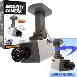 Rotating Imitation Security Camera with LED Light