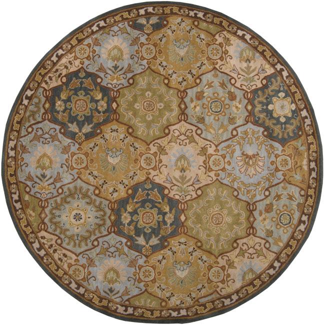 Hand tufted Coliseum Blue Wool Rug (6 Round)