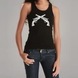 Los Angeles Pop Art Women's 'Pistols' Tank Top