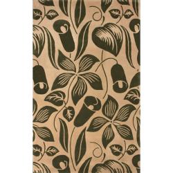 Handmade Alexa Modern Premium Wool Green Essence Rug (4' x 6')