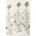 Handmade Alexa Modern Premium Wool Ivory Cornstalk Rug (4' x 6')