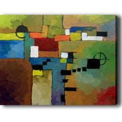 Abstract 'Color Blocks' Giclee Canvas Art