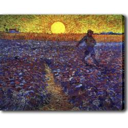 Van Gogh 'Sower at Sunset' Giclee Canvas Art