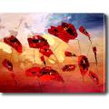 Abstract 'Red Flower' Giclee Canvas Art