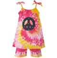 Ann Loren Girl's Tie Dye Shorts Set
