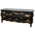Spruce Wood Black Lacquer Flat Screen TV Cabinet (China)