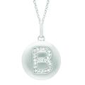 Sterling Silver 1/10ct TDW Diamond Initial 'B' Necklace (H-I, I2-I3)