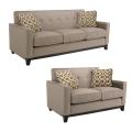 Jazz Pewter Fabric Sofa and Loveseat