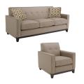 Jazz Pewter Fabric Sofa and Chair