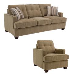 Jade Moss Fabric Sofa and Chair