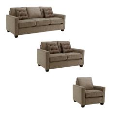 Jameson Grey Stone Fabric Sofa, Loveseat and Chair