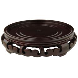 Wooden 12.5-inch Carved Rosewood Pedestal Stand (China) 