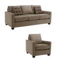 Jameson Grey Stone Fabric Sofa and Chair