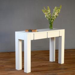 White Plantation Mahogany Interior Console End Table
