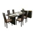 Magness 8-piece Dark Brown Modern Dining Set