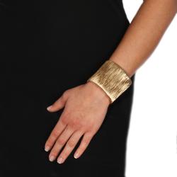 Nexte Goldtone Filament Wire Cuff Bracelet