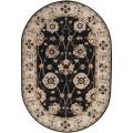 Hand-tufted Coliseum Black Wool Rug (6' x 9')