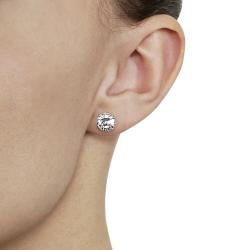 Tressa Sterlomg Silver CZ Stud Earrings (Set of 2)