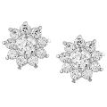 Tressa Sterling Silver Cubic Zirconia Flower Earrings