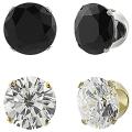 Tressa Sterlomg Silver CZ Stud Earrings (Set of 2)