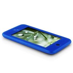 Blue Skin Case/ Anti-glare LCD Protector for Apple iPod Touch 2nd/ 3rd