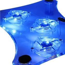 Transparent Laptop Cooling Fan with Blue LED Light
