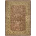 Hand-knotted Medallion Cinnamon Wool Rug (9'6 x 13'6)