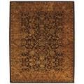 Handmade Taj Mahal Burgundy/ Gold Wool Rug (12' x 15')