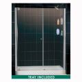 DreamLine Elegance 58 to 60-inch Adjustable Shower Door with 30x60 Shower Tray