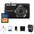 Nikon Coolpix S3000 12MP Digital Camera with 2GB Kit (Refurbished)