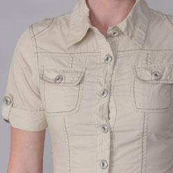 Ci Sono by Journee Junior's Buttoned Short-sleeve Jumper