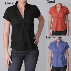 Ci Sono by Journee Junior's Short-sleeve V-Neck Blouse