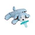 WubbaNub Sweet Chocolate Puppy Blue Pacifier