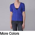 Ci Sono by Journee Junior's Buttoned Ruched-sleeve Top