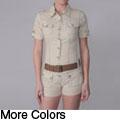 Ci Sono by Journee Junior's Buttoned Short-sleeve Jumper